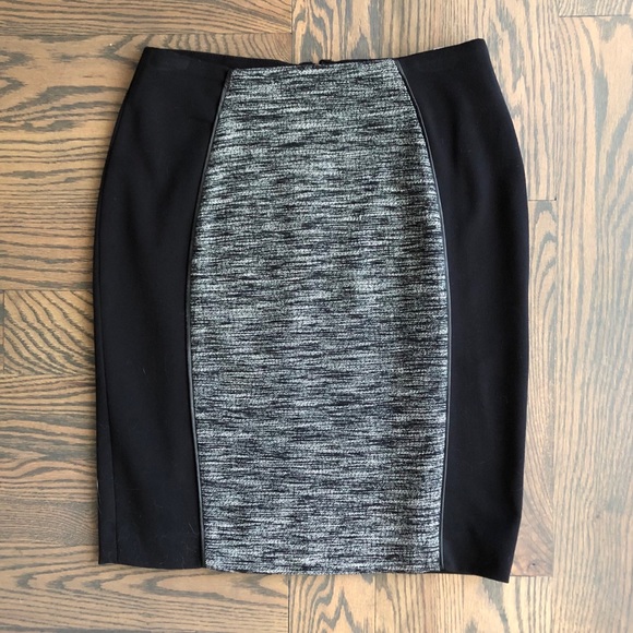 Black and Grey Pencil Skirt - Picture 1 of 3